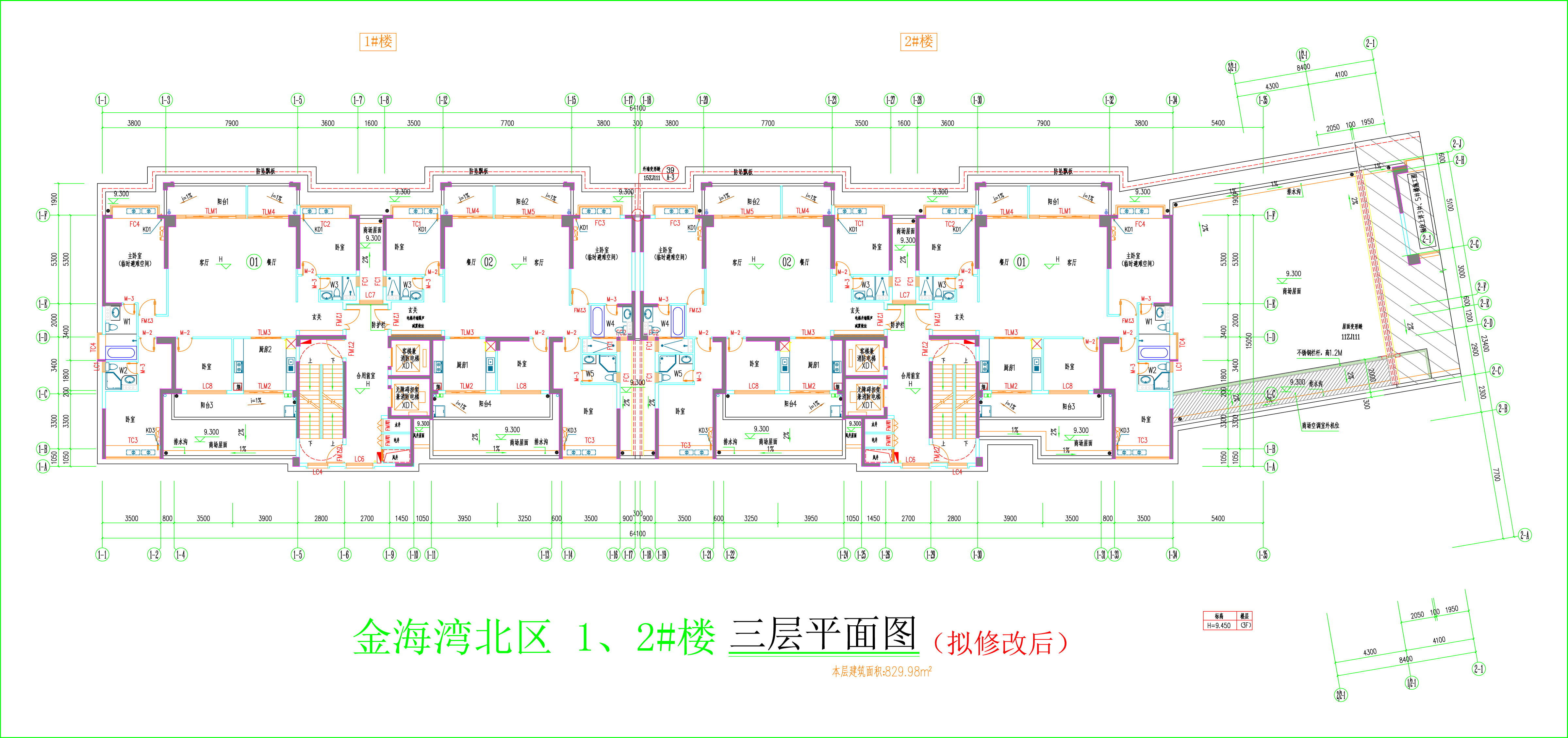 金海灣北區1、2#樓_三層平面圖.jpg